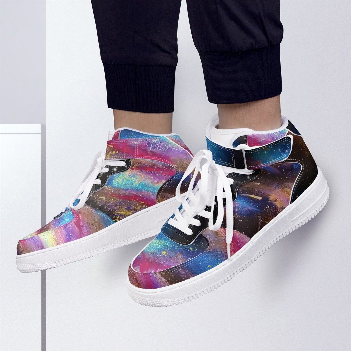 Explosive Nebula High Top Leather Sports Sneakers