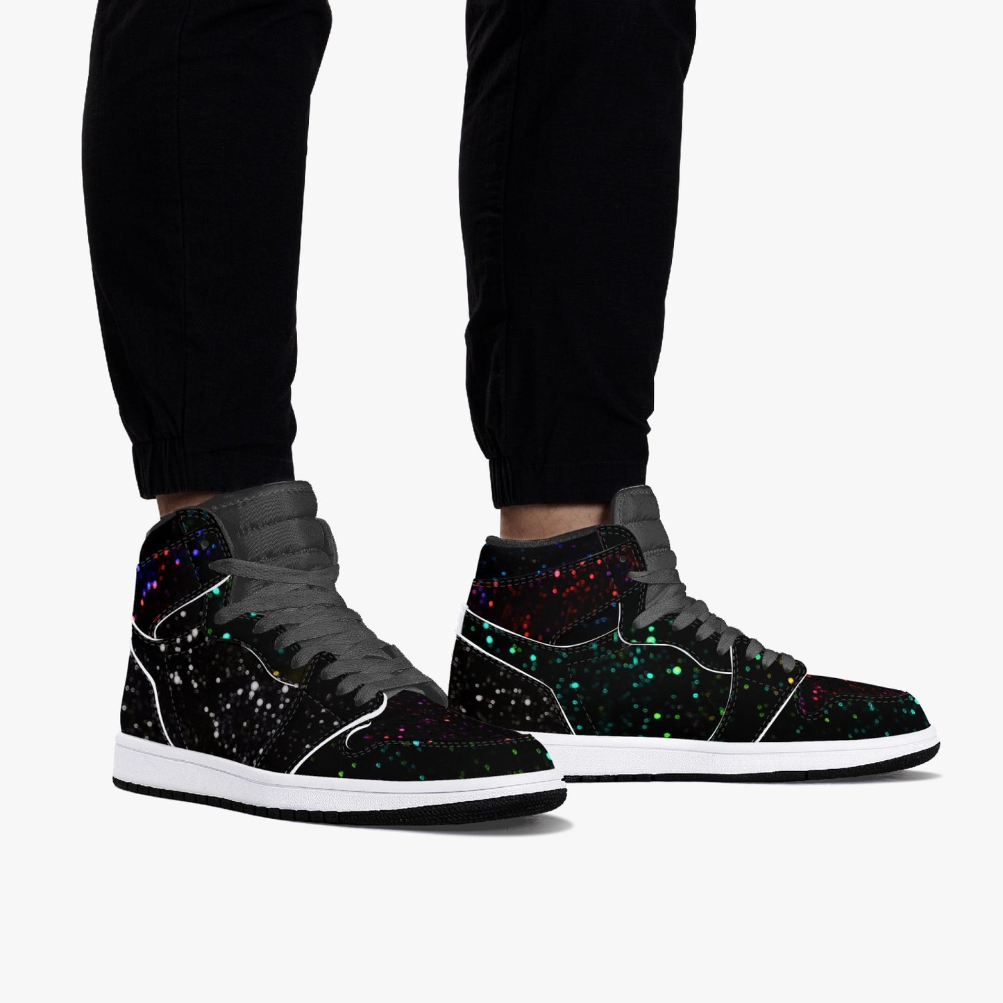 Star Party  High-Top Leather Sneakers- 2 colors