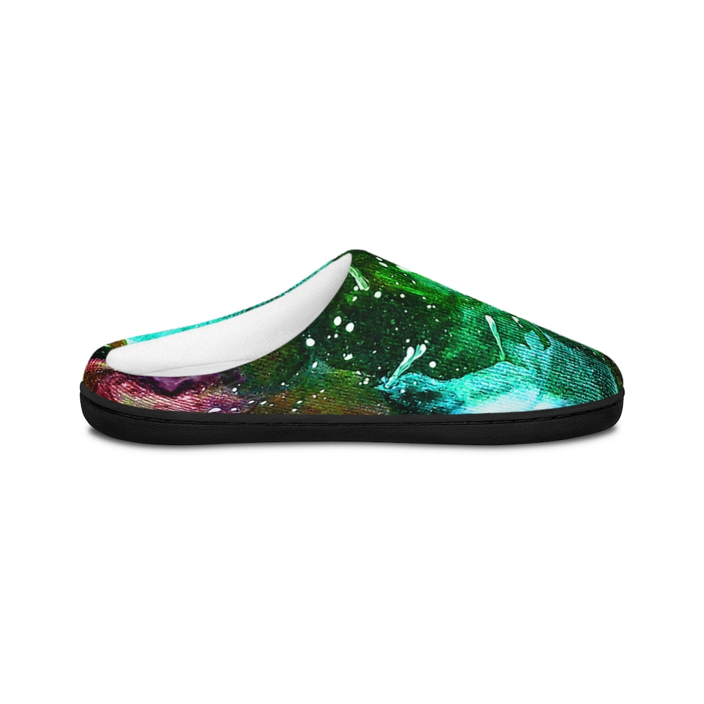 Galactic Clouds Teal Indoor Slippers