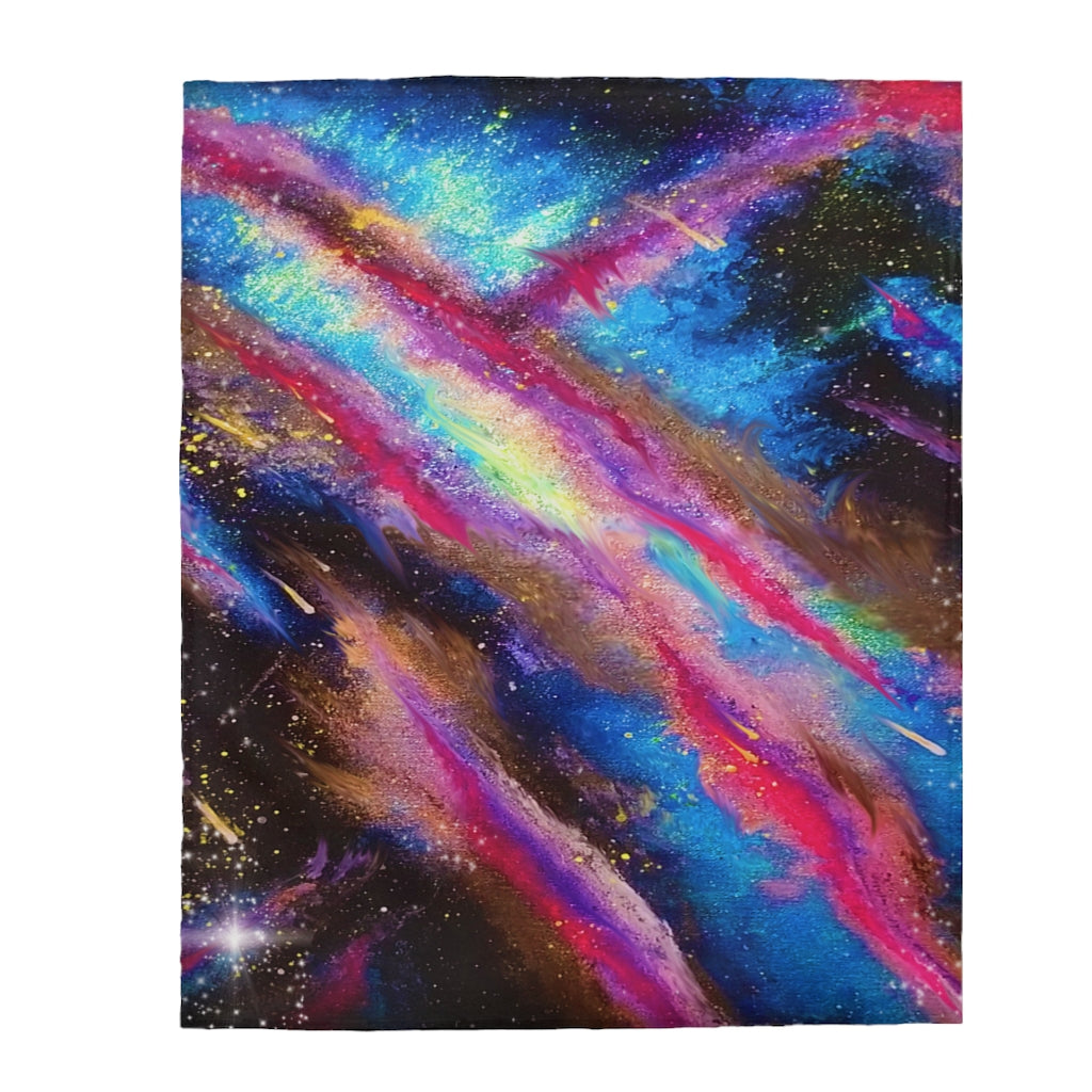 Explosive Nebula Velveteen Plush Blanket