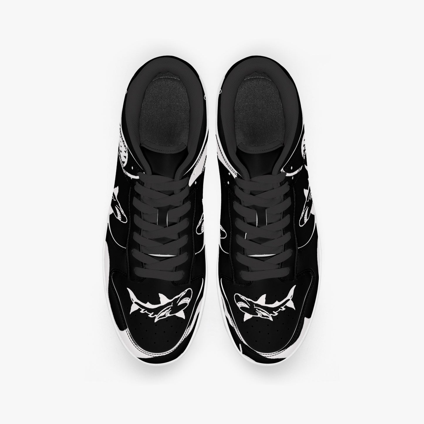 Louis B Shark Attack Low-Top Leather Sneakers