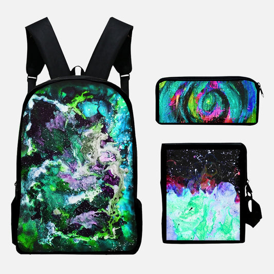 Galaxy, Galactic Fire & Different Dimensions Oxford Bags Set 3pcs