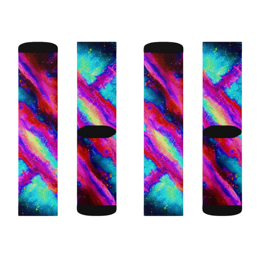 Explosive Nebula Teal Socks