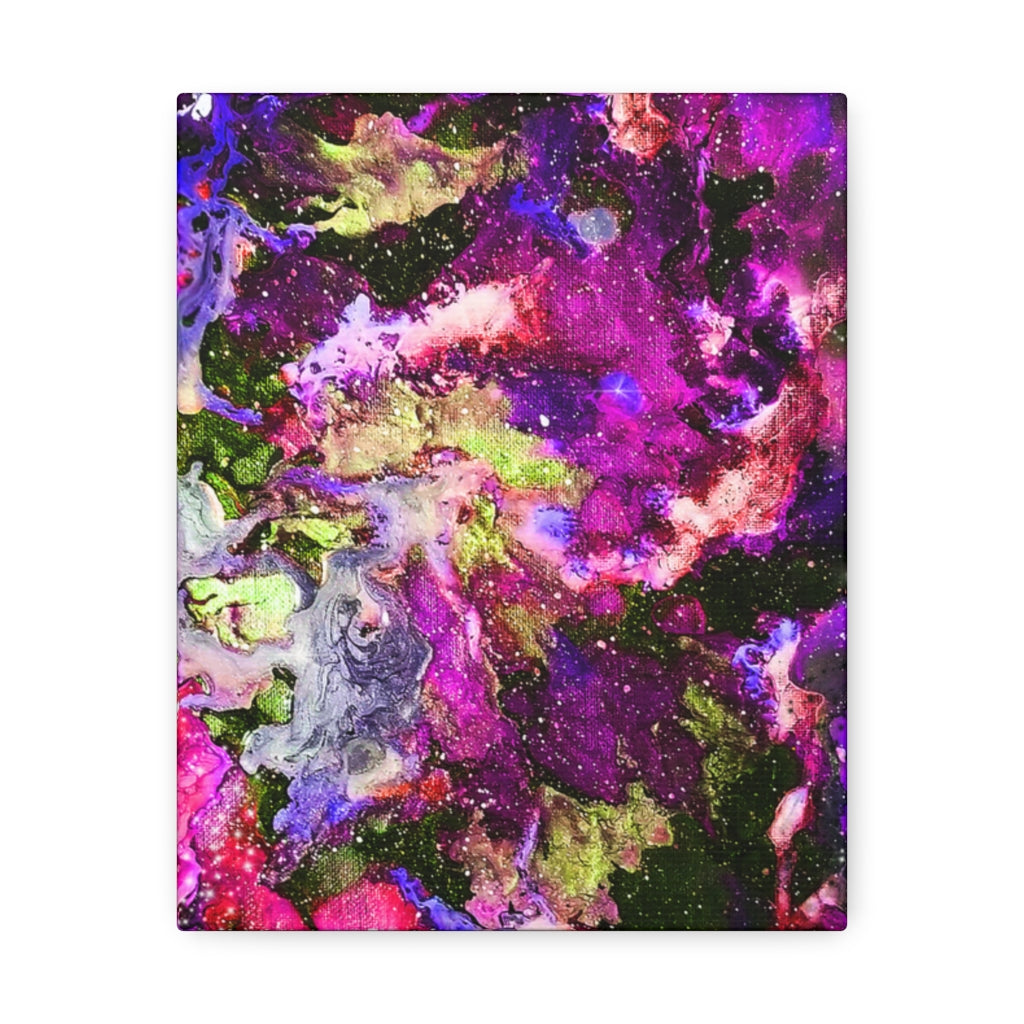 Galaxy: Magenta Satin Canvas, Stretched