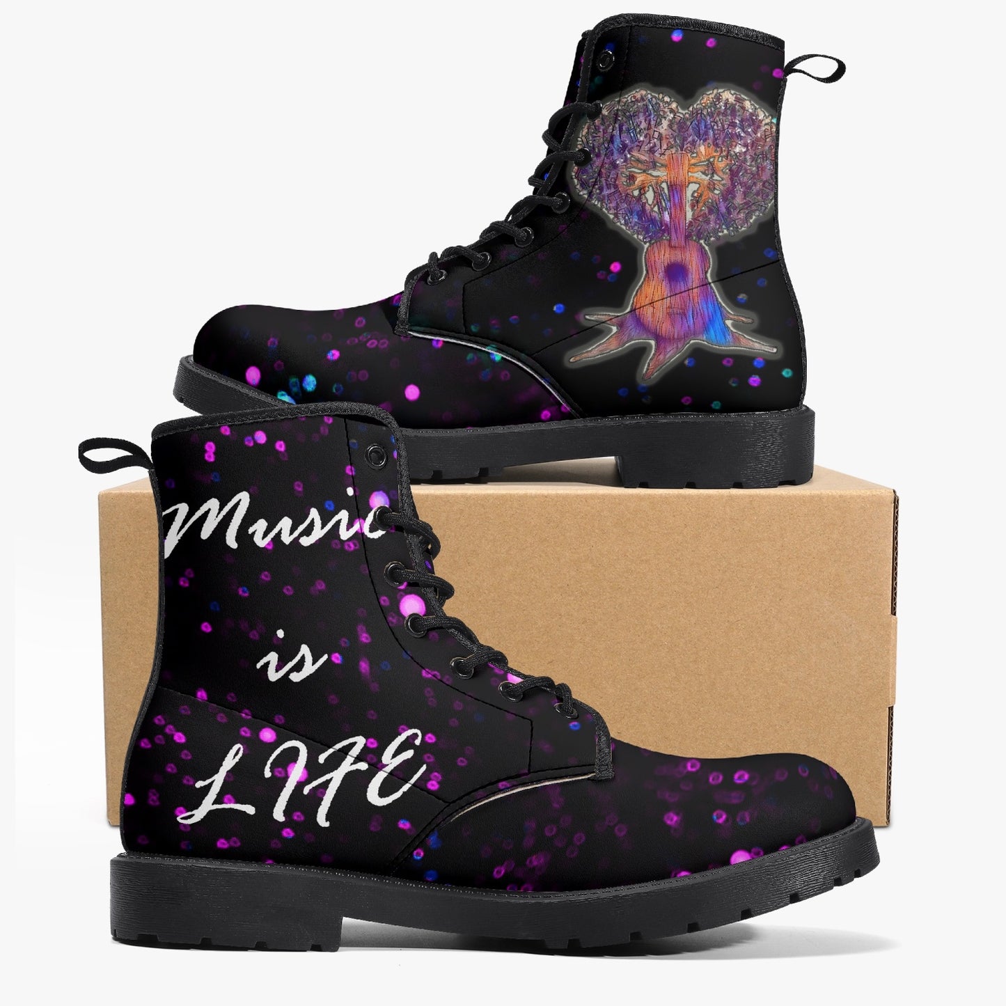 Music is Life 1 Leather Boots