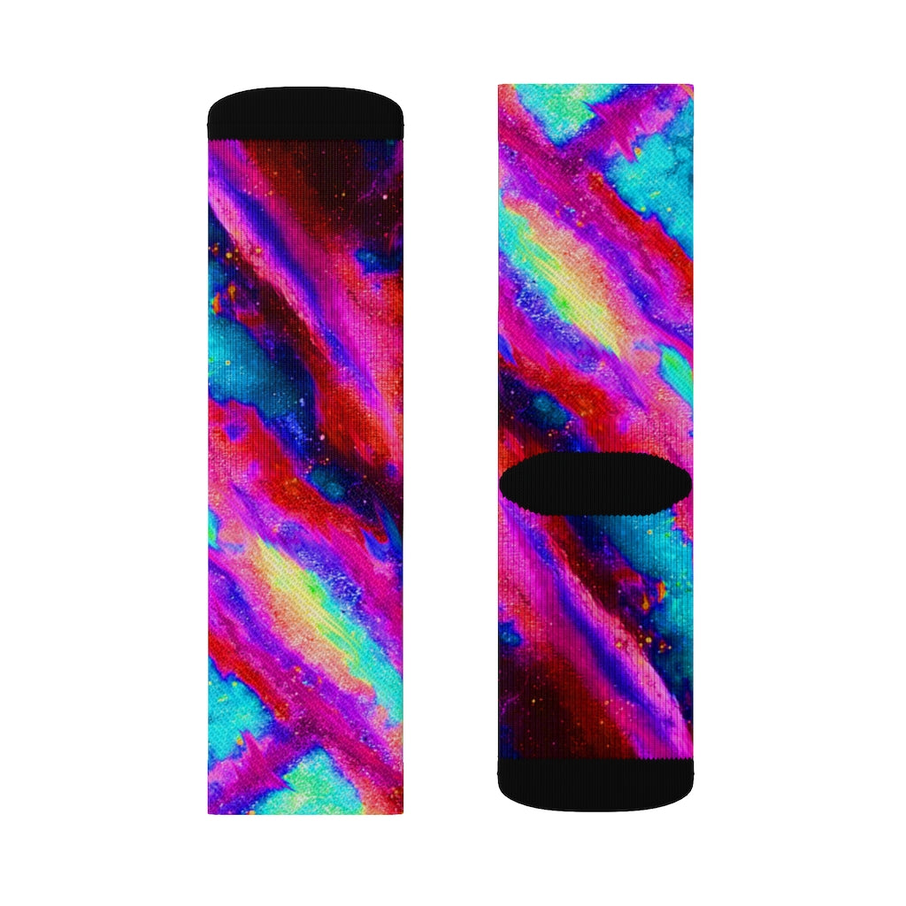 Explosive Nebula Teal Socks