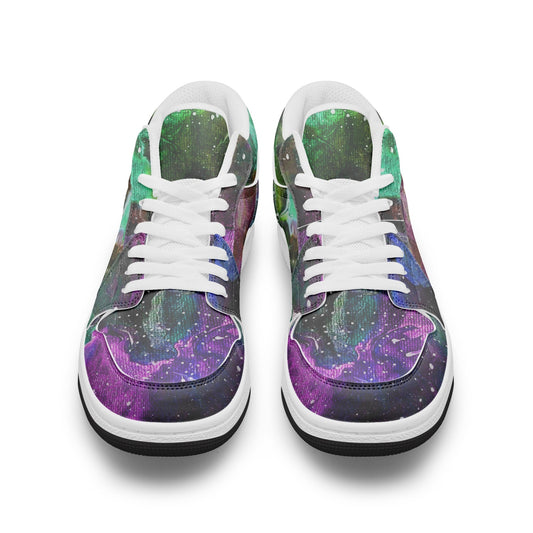 Galactic Clouds Low-Top AJ1 Leather Sneakers