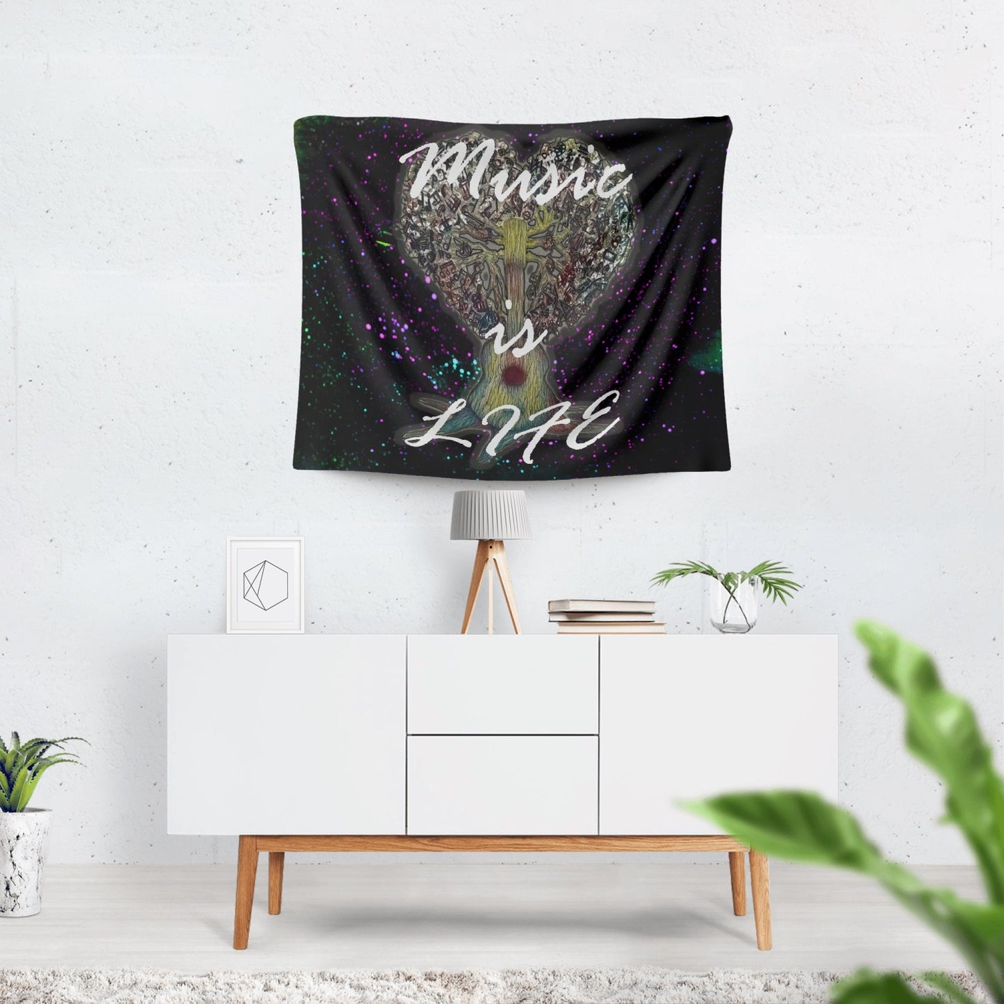 Music is Life/ Star Party Wall Tapestry: 2 sizes
