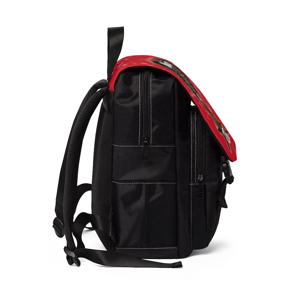 Music is Life 2 Casual Shoulder Backpack-Red