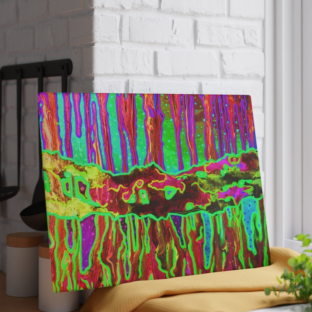 Mystic Cave Glass Cutting Board