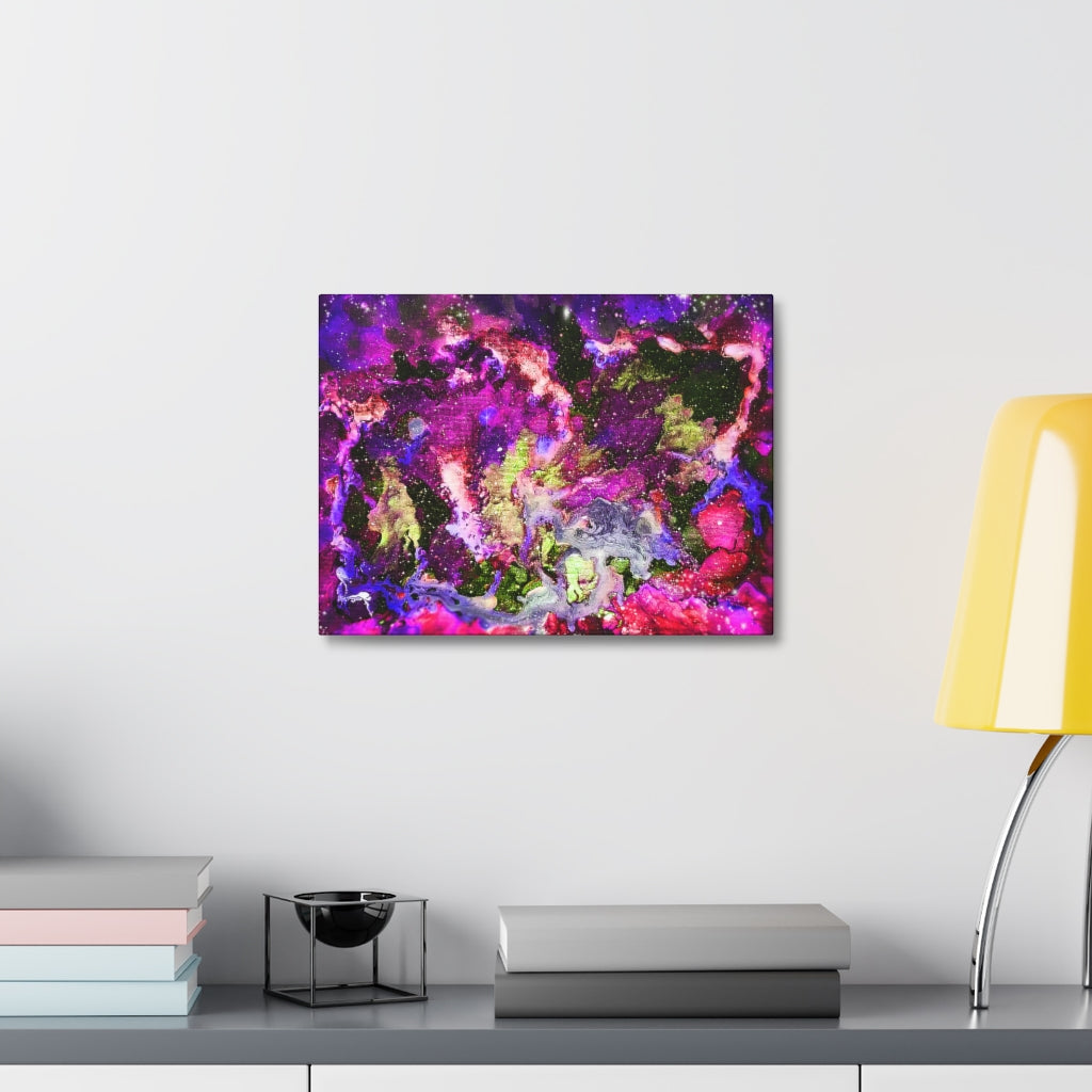 Galaxy: Magenta Satin Canvas, Stretched