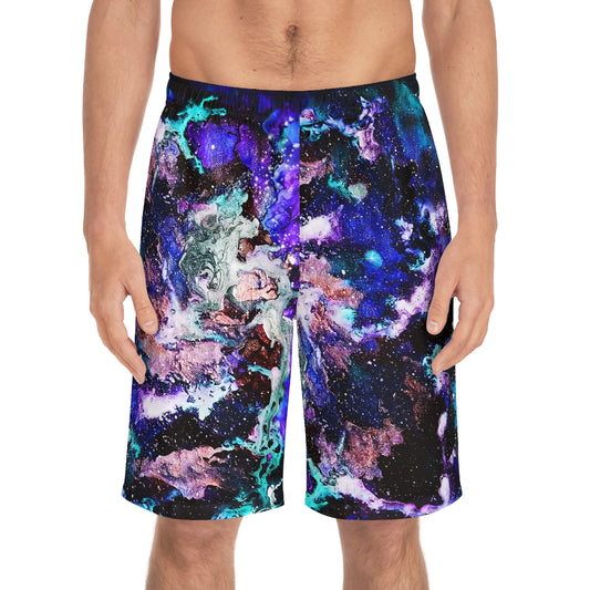 Galaxy: Blue Men's Swim Shorts