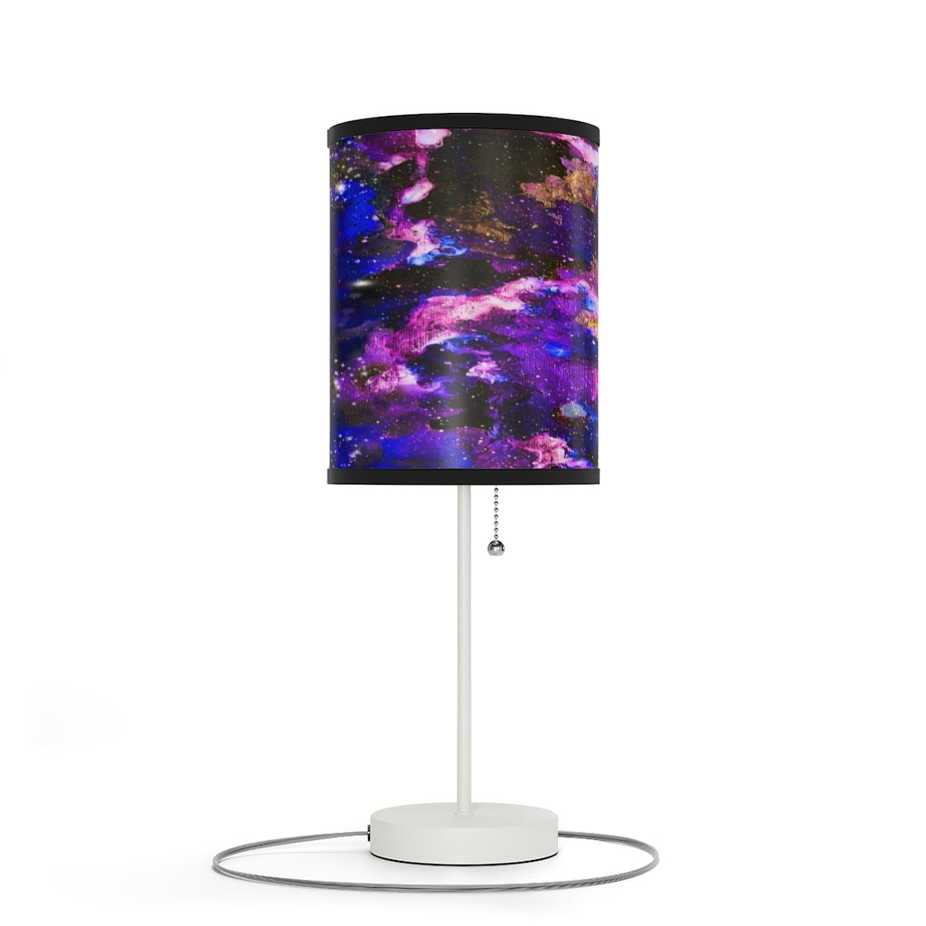 Purple Galaxy Lamp on a Stand