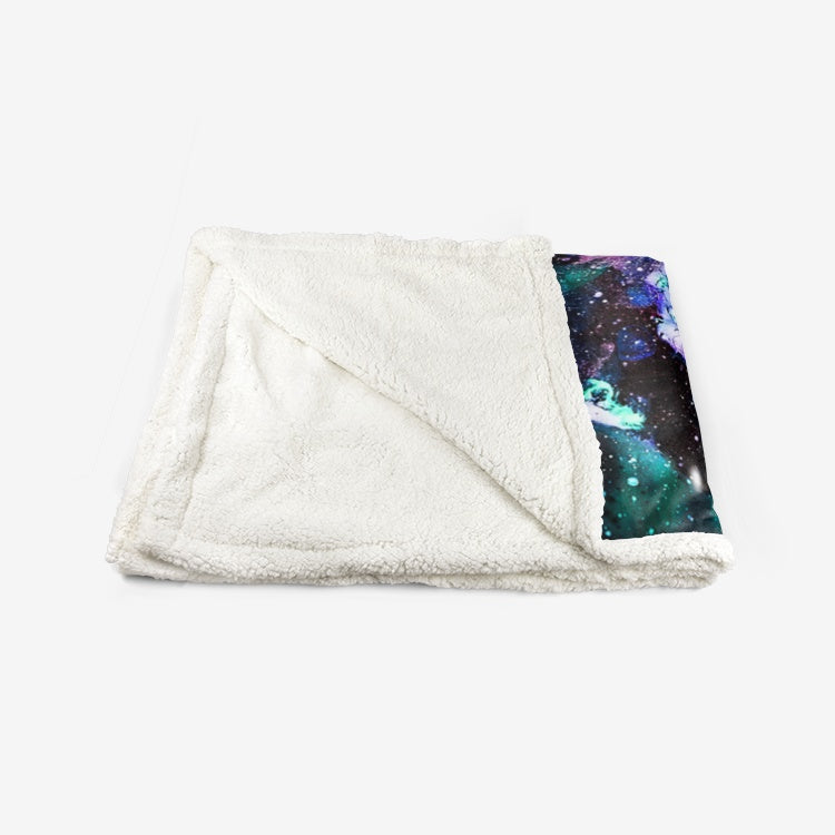 Teal Galaxy Super Soft Plush Blanket