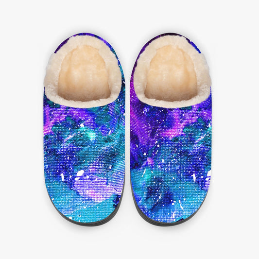 Galactic Love Fluffy Bedroom Slippers