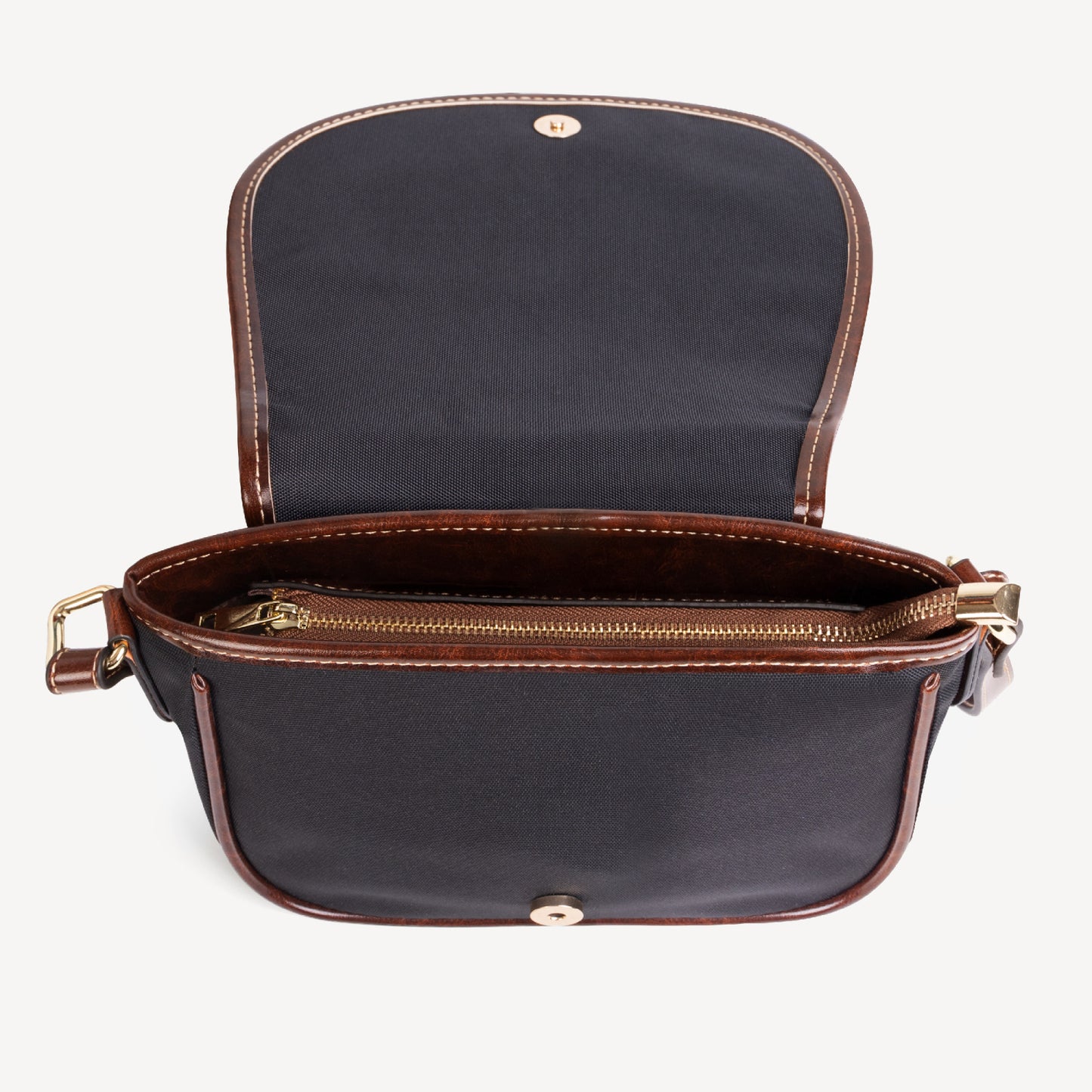 Drip Leather Flap Saddle Bag