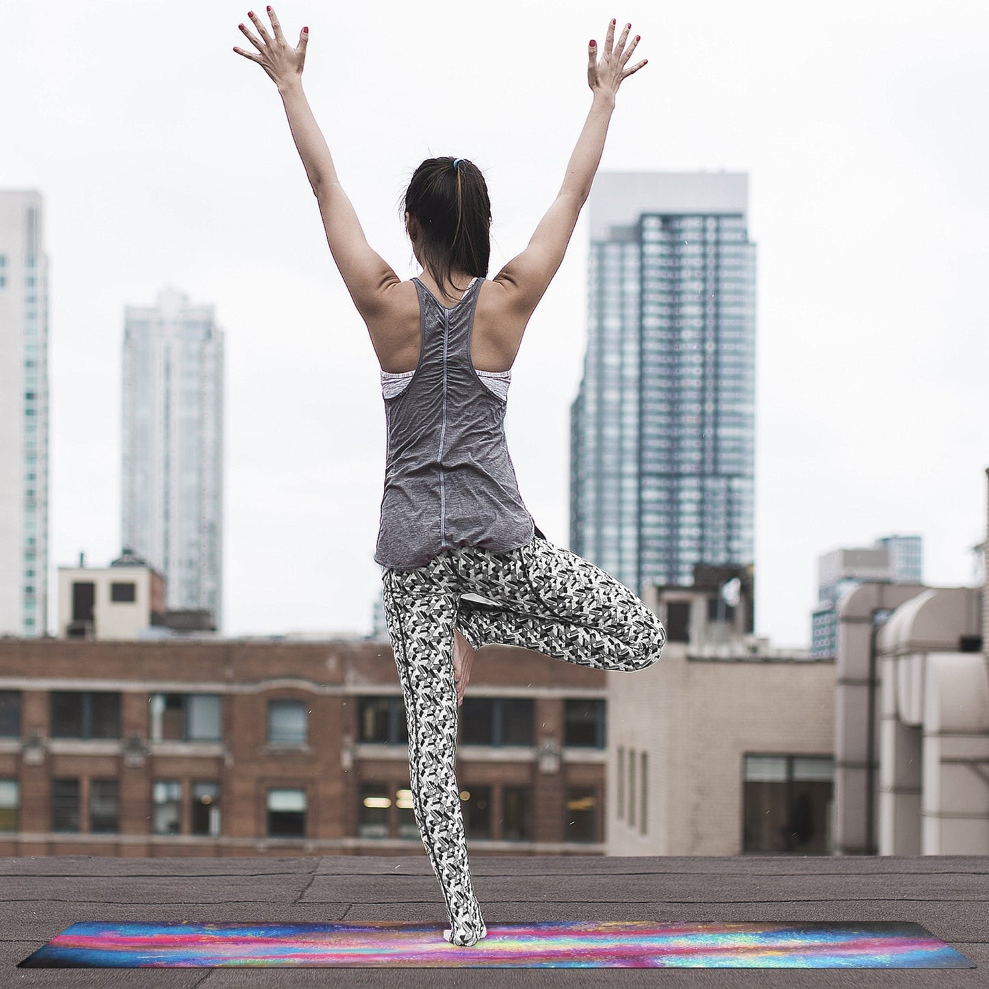 Explosive Nebula Suede Anti-slip Yoga Mat