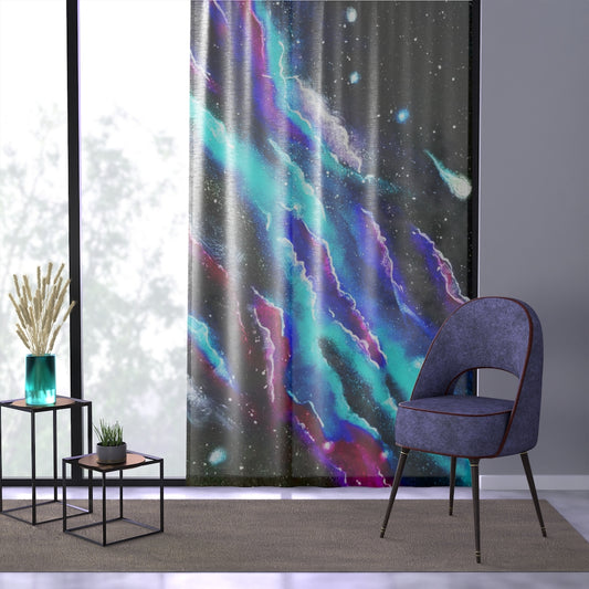 Blue Rip Window Curtain