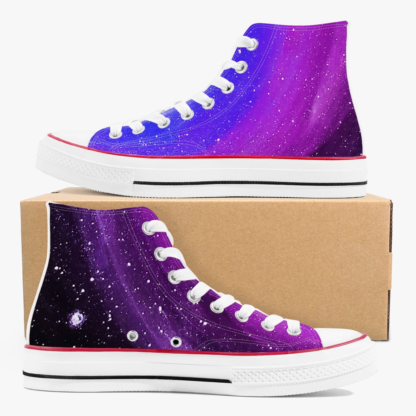 Moonshine and Magic / Different DImensions High-Top Canvas Shoes - White