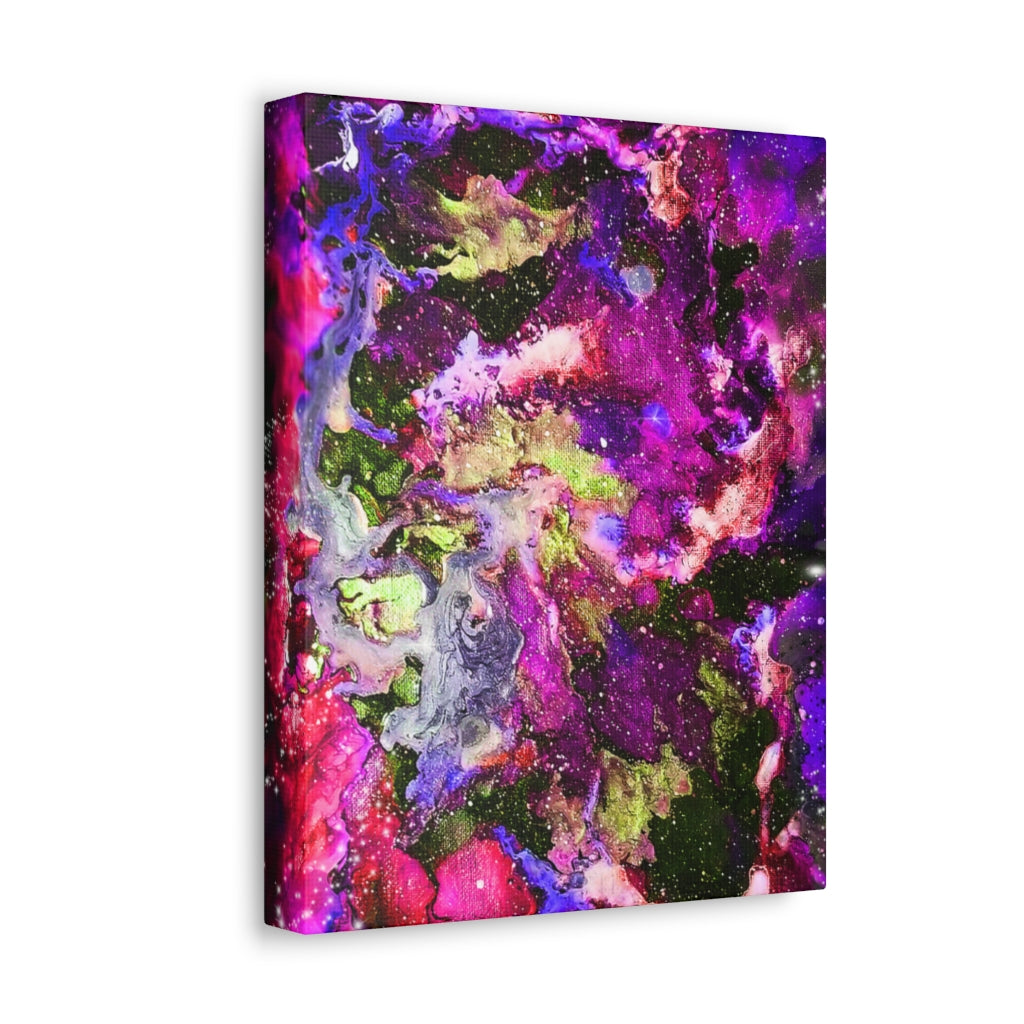 Galaxy: Magenta Satin Canvas, Stretched