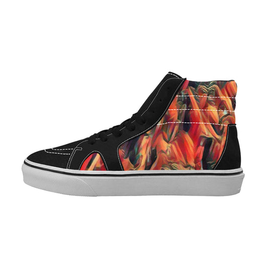 Fiery Whisper Women's High-Top Sneakers