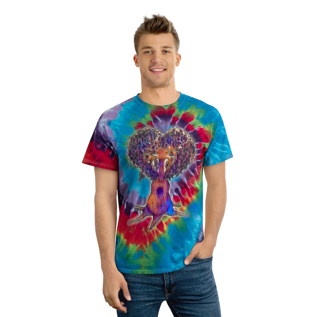 "Music is Life" Tie-Dye Tee, Spiral