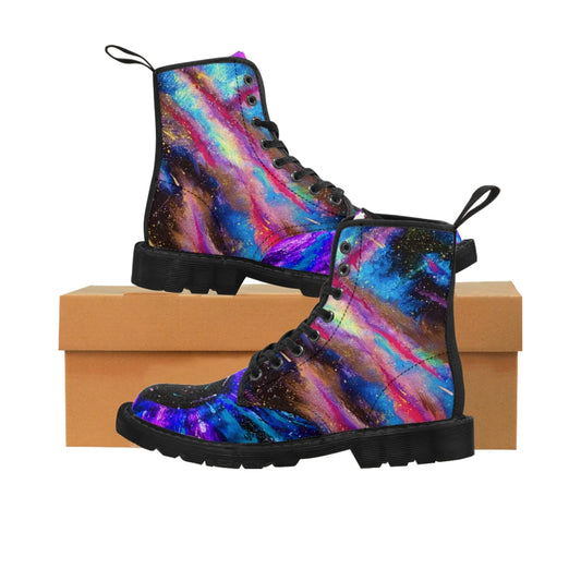 Explosive Nebula/Black Hole/Galactic Storm Mens Canvas Boots