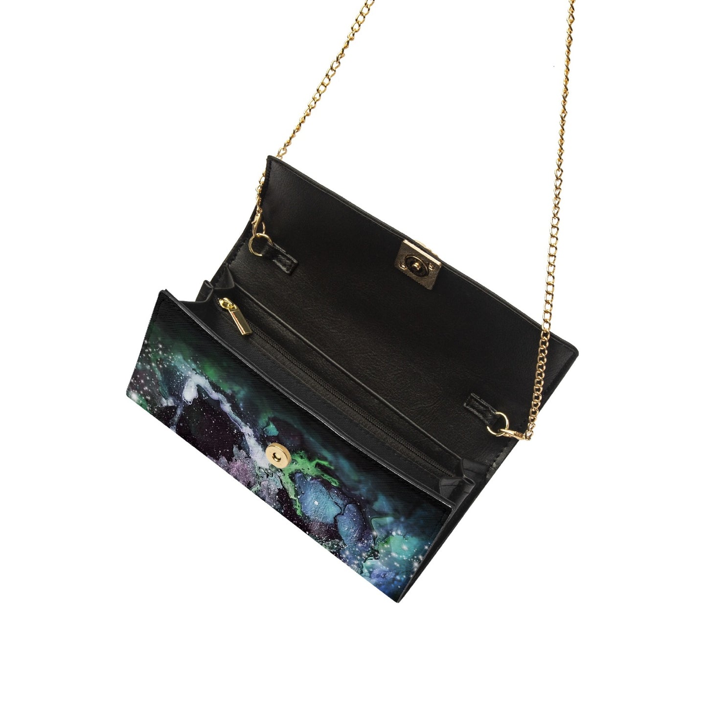 Galaxy Chain Flap Shoulder Bag