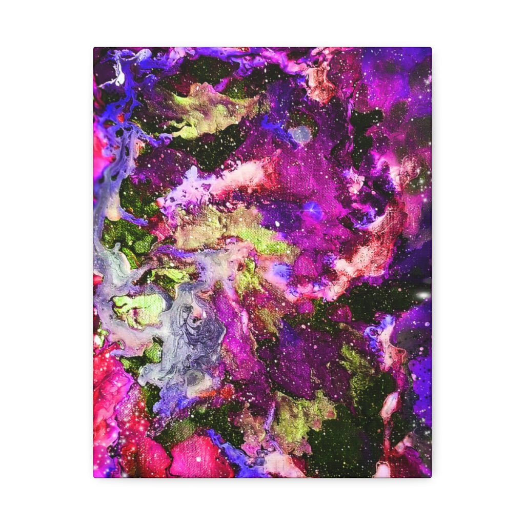 Galaxy: Magenta Satin Canvas, Stretched