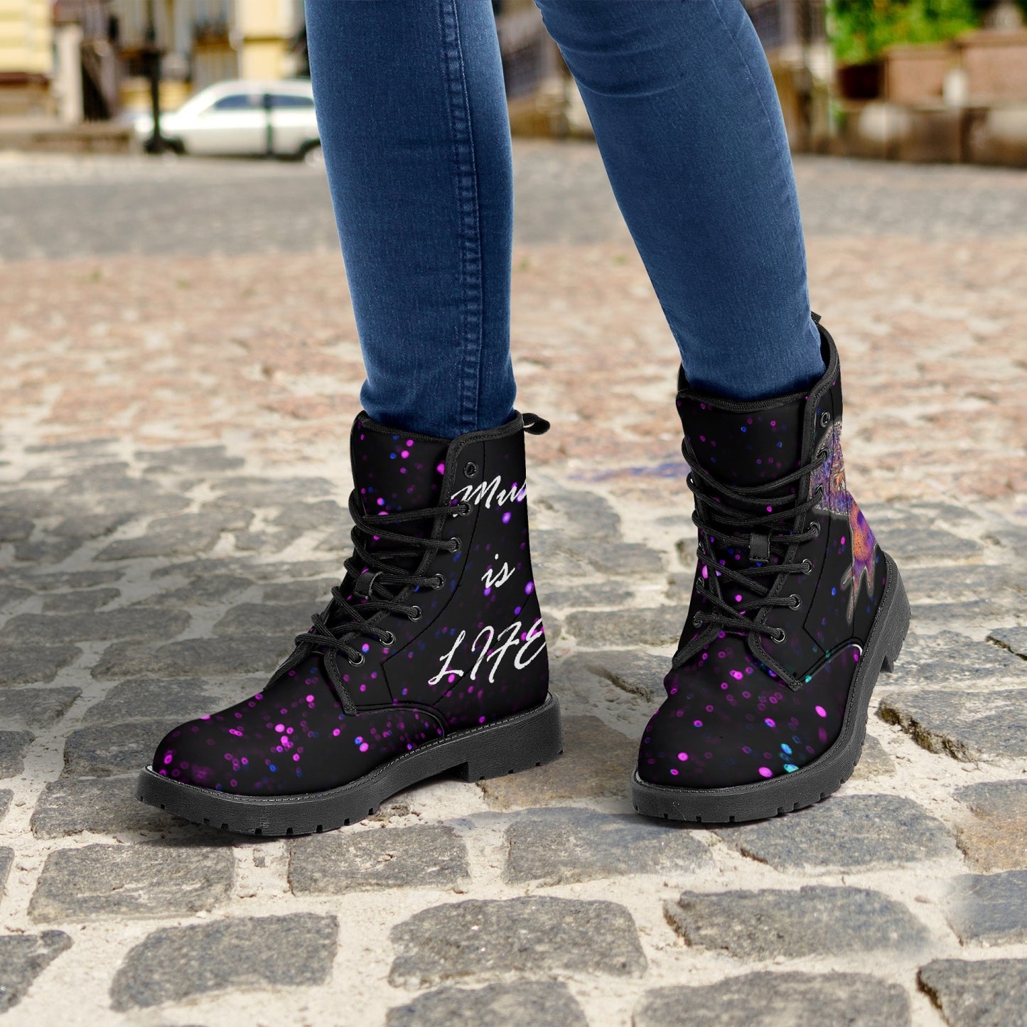 Music is Life 1 Leather Boots