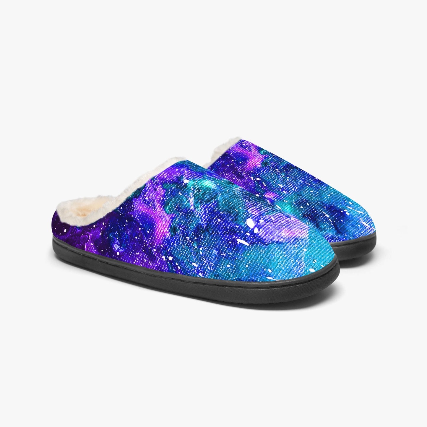 Galactic Love Fluffy Bedroom Slippers