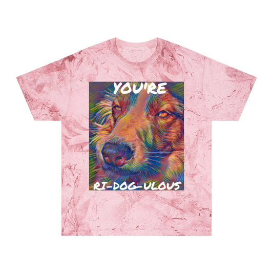 You're RI-DOG-ULOUS Unisex Color Blast T-Shirt