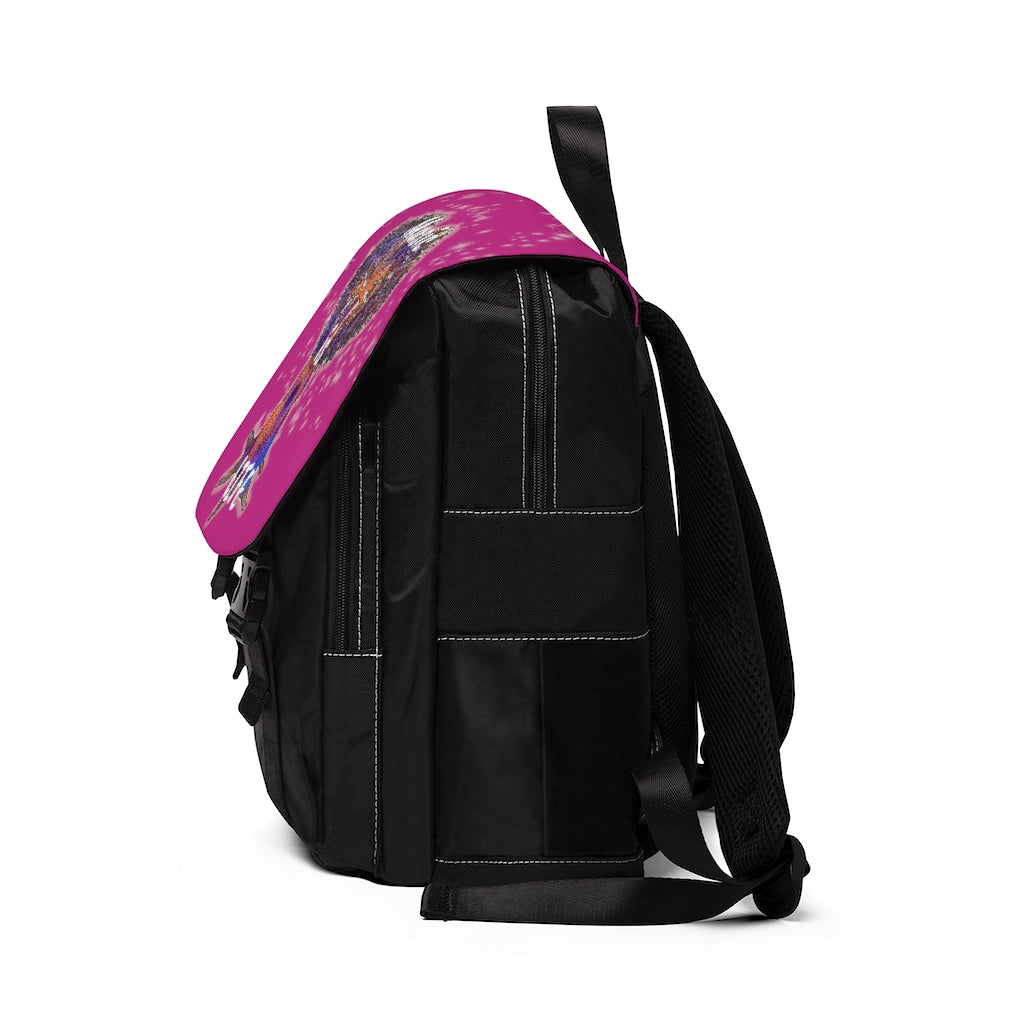 Music is Life 1 Casual Shoulder Backpack-Pink