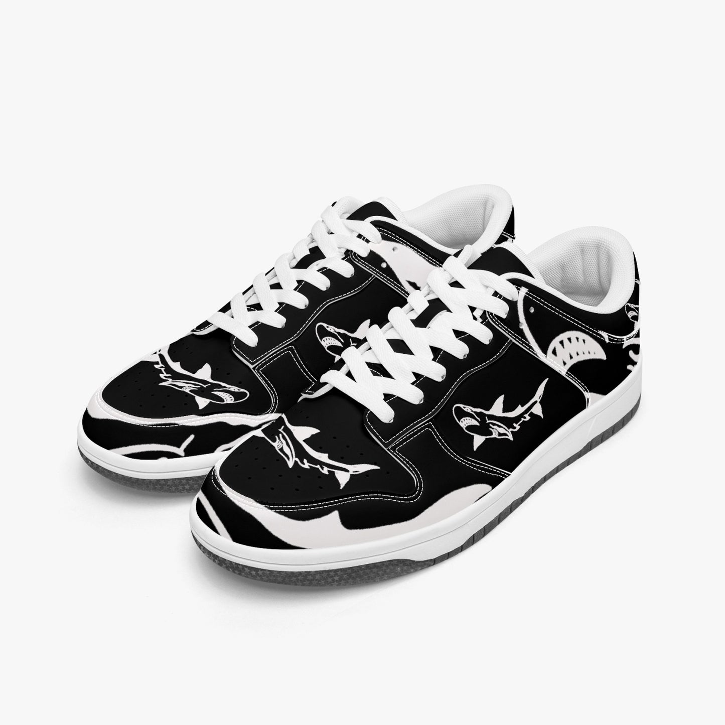 Louis B Shark Attack Low-Top Leather Sneakers