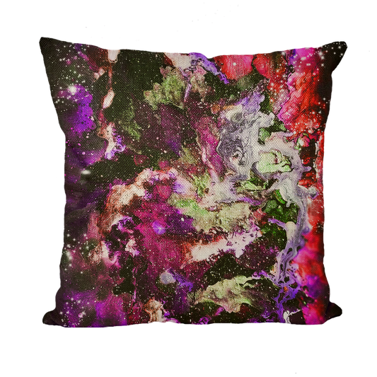 Galaxy: Magenta Throw Pillow with Insert