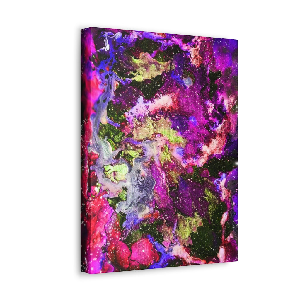 Galaxy: Magenta Satin Canvas, Stretched