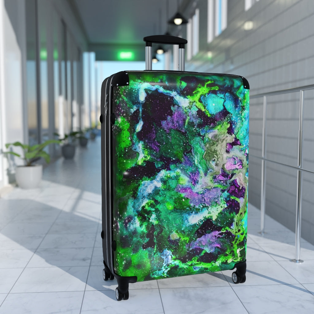 Green Galaxy Suitcases *3 sizes*