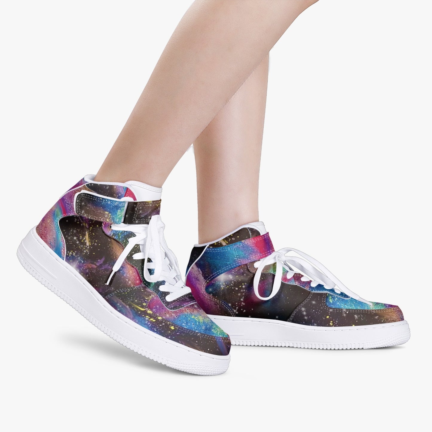 Explosive Nebula High Top Leather Sports Sneakers