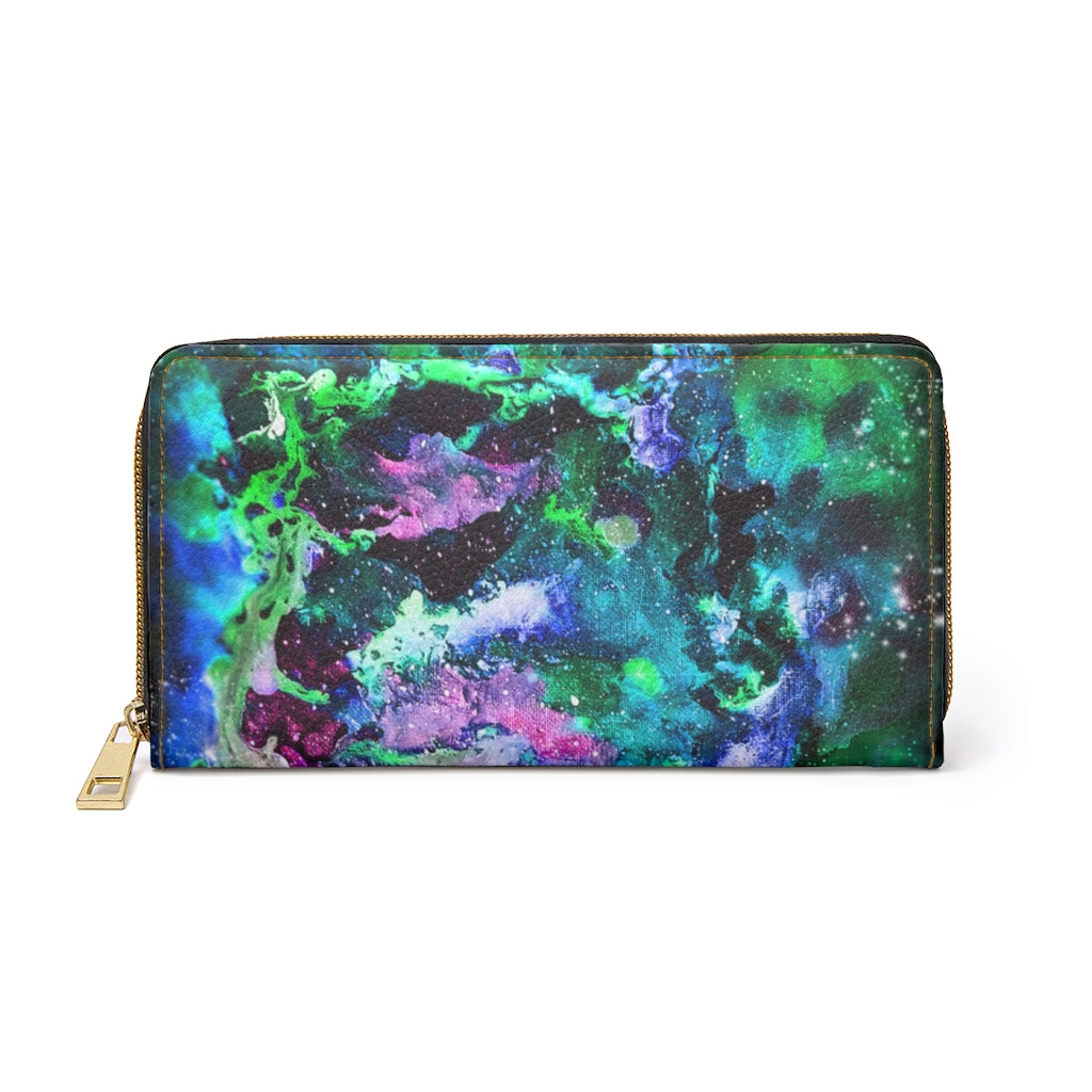 Galaxy: Turquoise Zipper Wallet