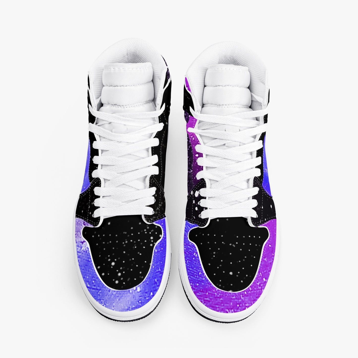 Moonshine and Magic Purple High-Top Leather Sneakers