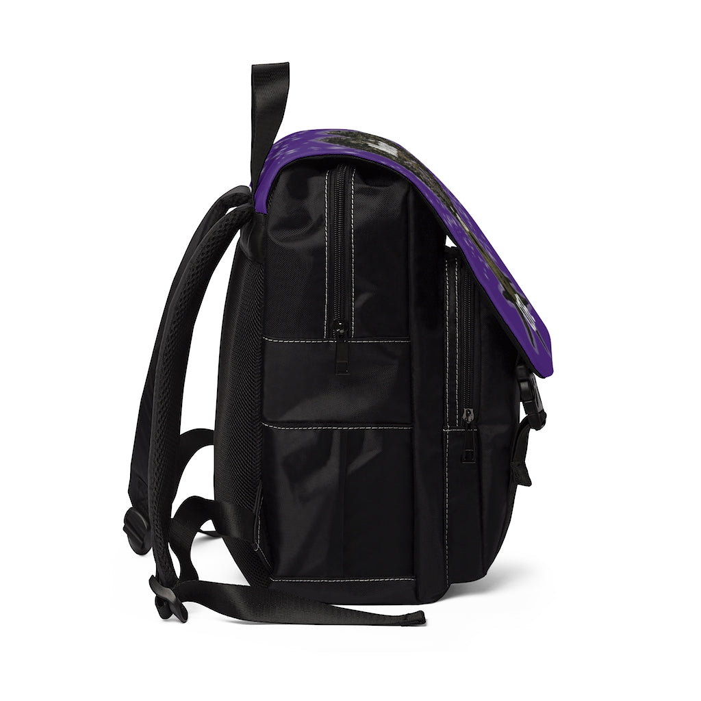 Music is Life 2 Casual Shoulder Backpack-Purple