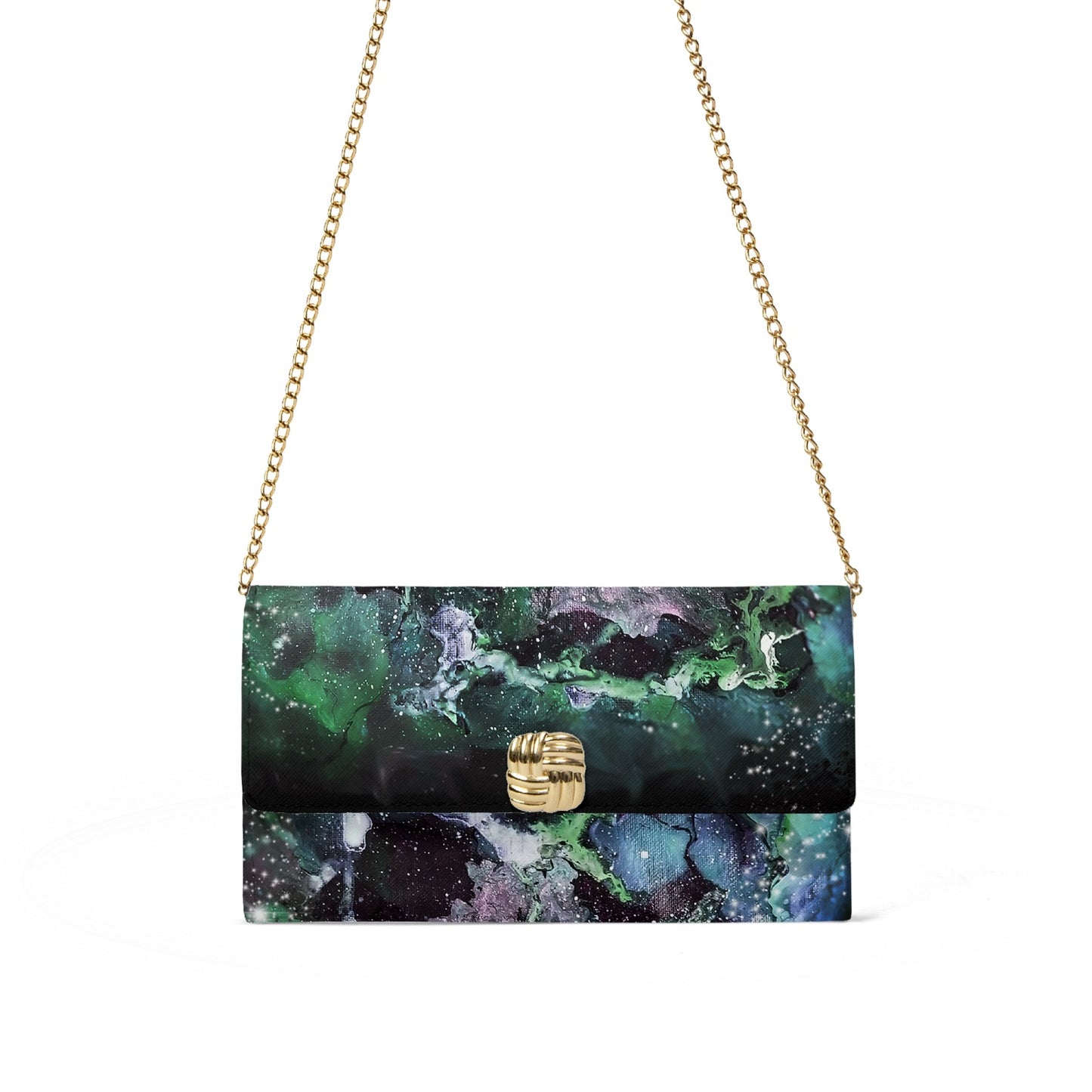 Galaxy Chain Flap Shoulder Bag