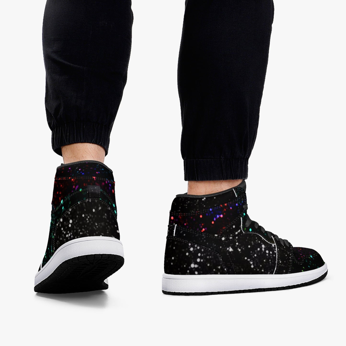 Star Party  High-Top Leather Sneakers- 2 colors