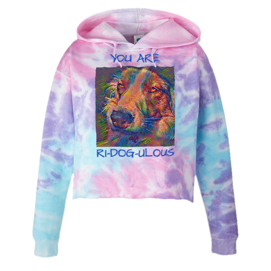 RI-DOG-ULOUS Tie-Dye Cropped Sweatshirt