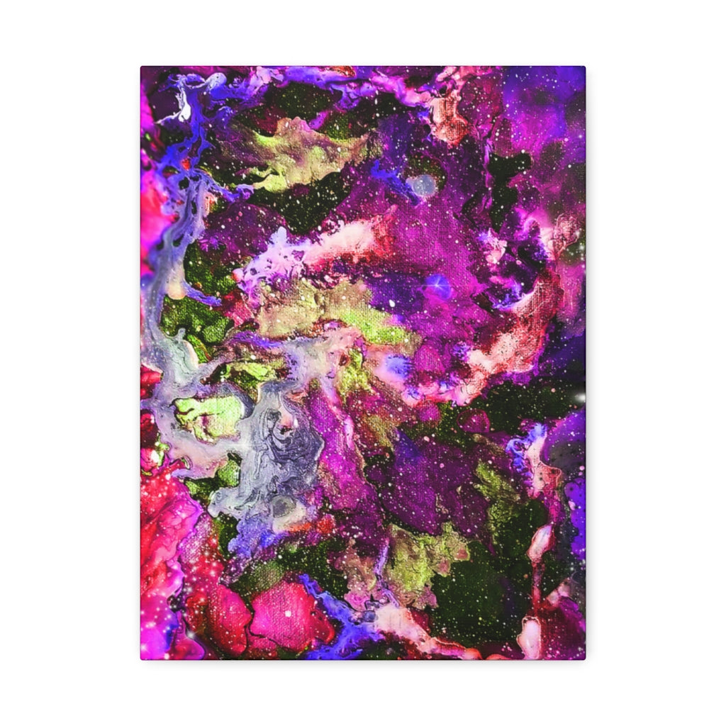 Galaxy: Magenta Satin Canvas, Stretched