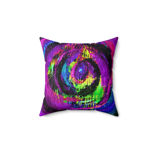 Different Dimensions / Fly High Faux Suede Square Pillow