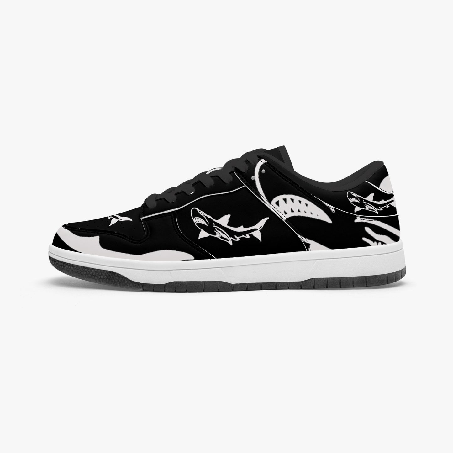 Louis B Shark Attack Low-Top Leather Sneakers