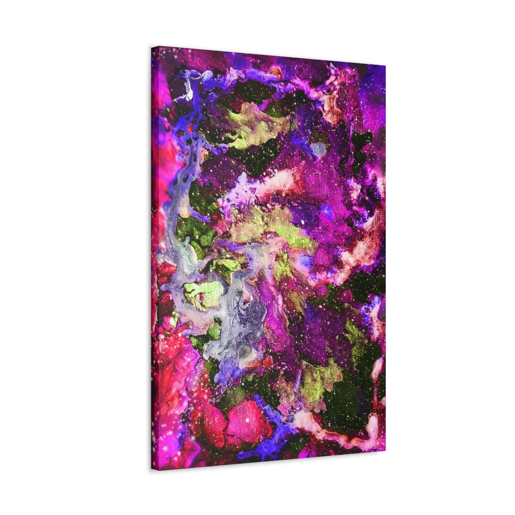 Galaxy: Magenta Satin Canvas, Stretched