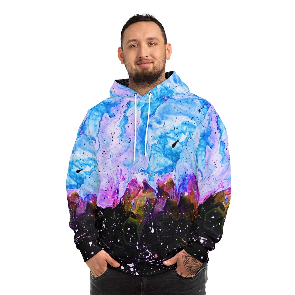 Galactic Fire Turquoise Hoodie