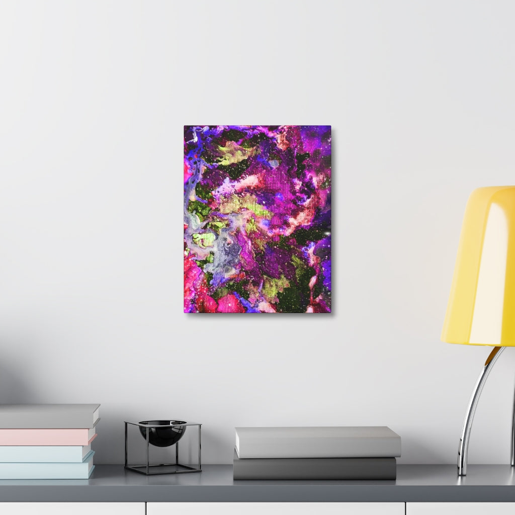 Galaxy: Magenta Satin Canvas, Stretched